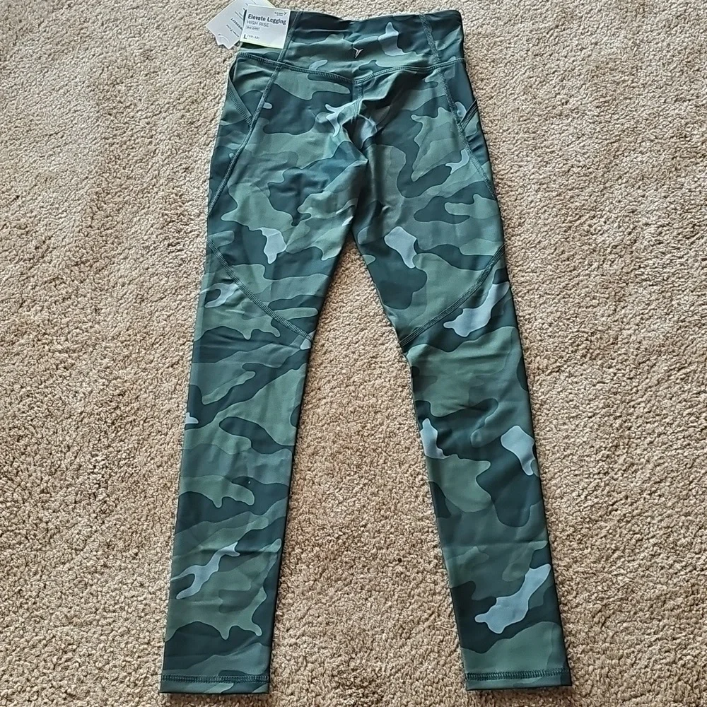 Old Navy Girls Camo High Waisted Leggings Large